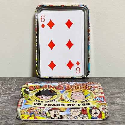 Beano & Dandy 70 Years Of Fun Playing Card Set In Metal Tin 52 Cards Incomplete