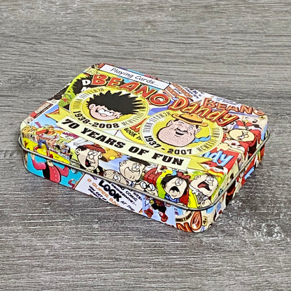 Beano & Dandy 70 Years Of Fun Playing Card Set In Metal Tin 52 Cards Incomplete