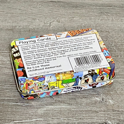 Beano & Dandy 70 Years Of Fun Playing Card Set In Metal Tin 52 Cards Incomplete