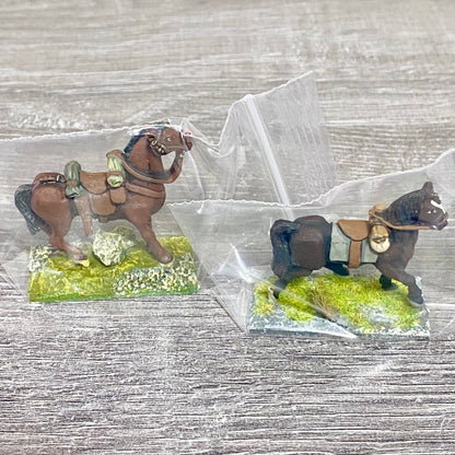 2x 28mm Colonial British Cavalry Horse Painted Metal Miniatures Black Powder #1