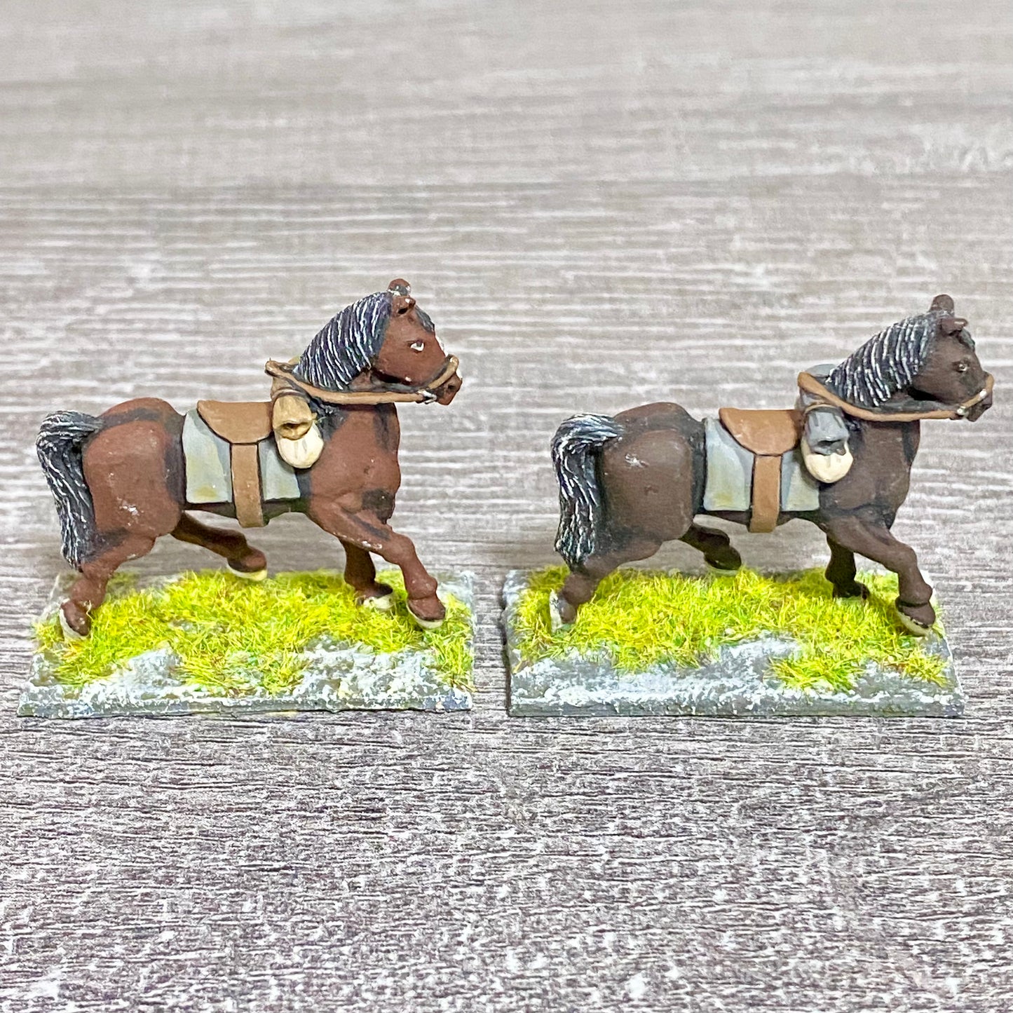 2x 28mm Colonial British Cavalry Horse Painted Metal Miniatures Black Powder #2