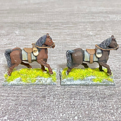 2x 28mm Colonial British Cavalry Horse Painted Metal Miniatures Black Powder #2