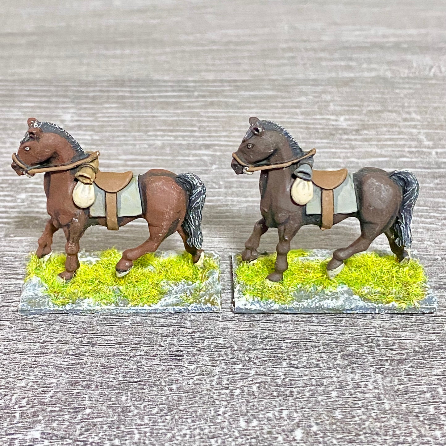 2x 28mm Colonial British Cavalry Horse Painted Metal Miniatures Black Powder #2