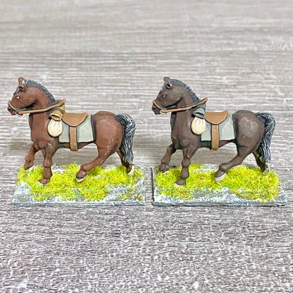 2x 28mm Colonial British Cavalry Horse Painted Metal Miniatures Black Powder #2