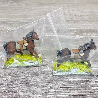 2x 28mm Colonial British Cavalry Horse Painted Metal Miniatures Black Powder #2