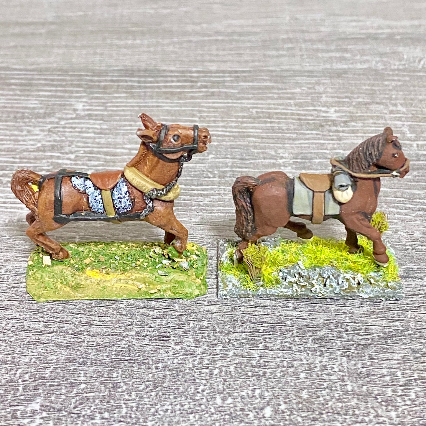 2x 28mm Colonial British Cavalry Horse Painted Metal Miniatures Black Powder #4