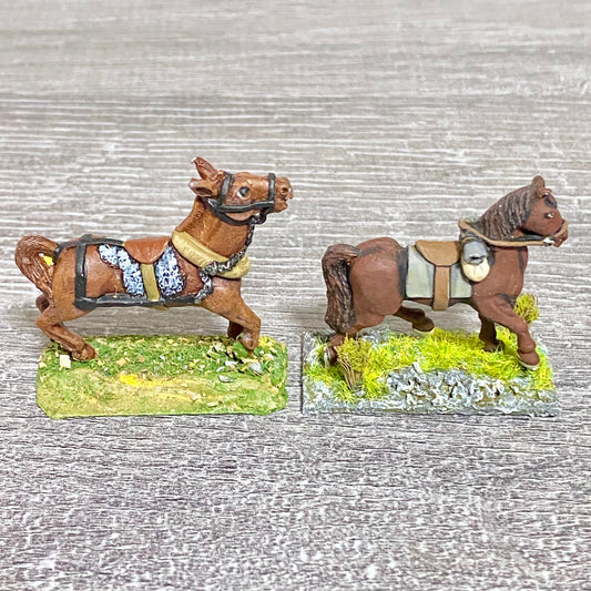 2x 28mm Colonial British Cavalry Horse Painted Metal Miniatures Black Powder #4