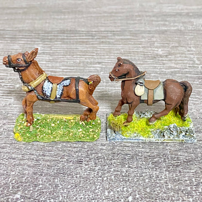 2x 28mm Colonial British Cavalry Horse Painted Metal Miniatures Black Powder #4