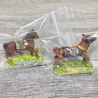 2x 28mm Colonial British Cavalry Horse Painted Metal Miniatures Black Powder #4