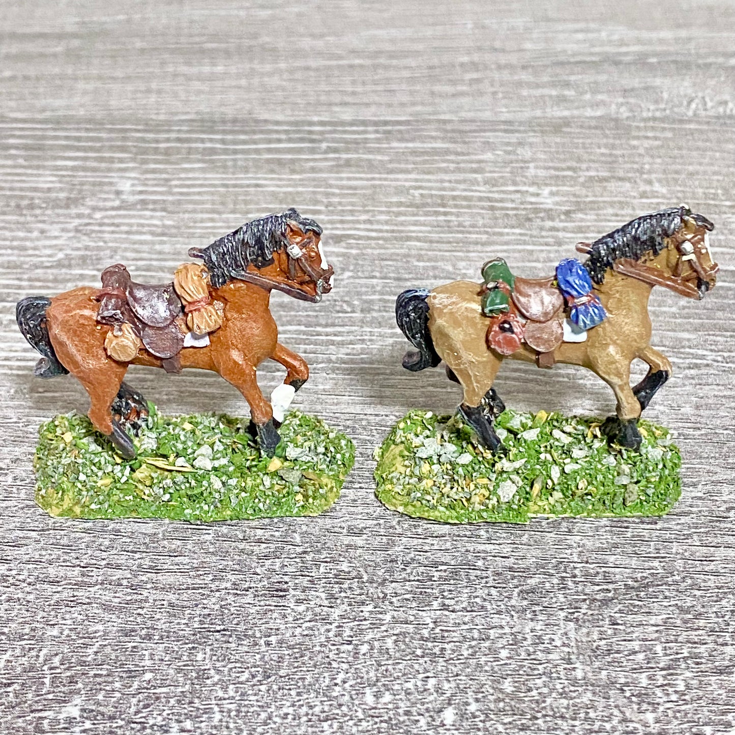 2x 28mm Colonial British Cavalry Horse Painted Metal Miniatures Black Powder #5