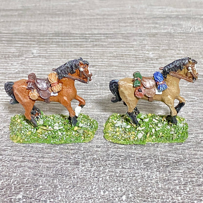 2x 28mm Colonial British Cavalry Horse Painted Metal Miniatures Black Powder #5