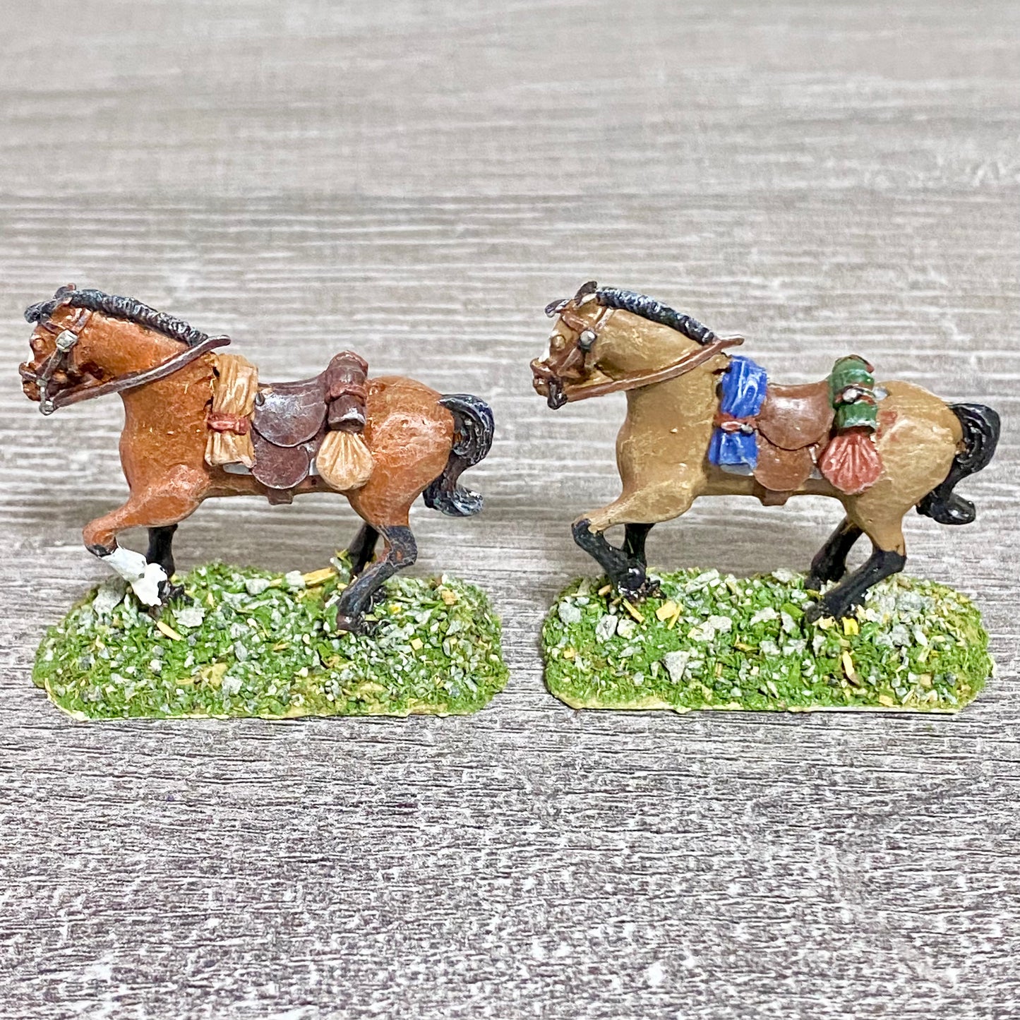 2x 28mm Colonial British Cavalry Horse Painted Metal Miniatures Black Powder #5
