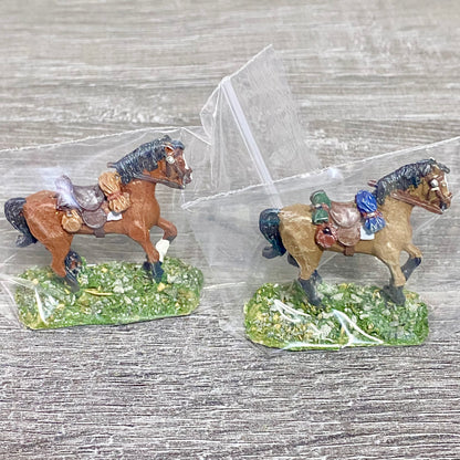 2x 28mm Colonial British Cavalry Horse Painted Metal Miniatures Black Powder #5