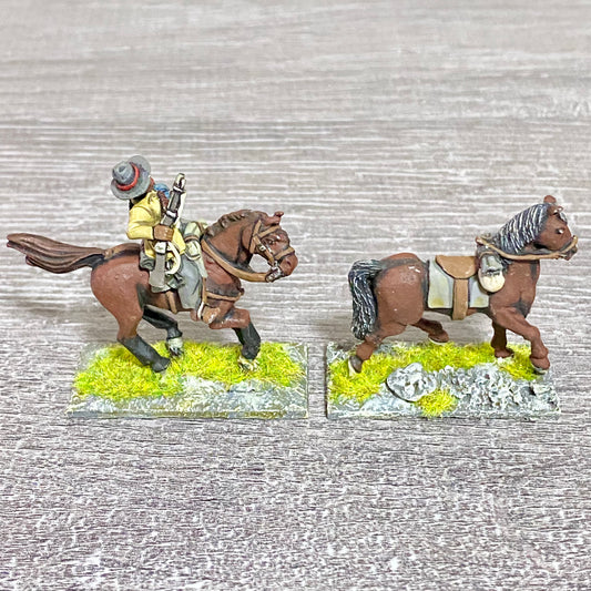 2x 28mm Colonial British Cavalry Mounted Painted Metal Miniatures Zulu War #1