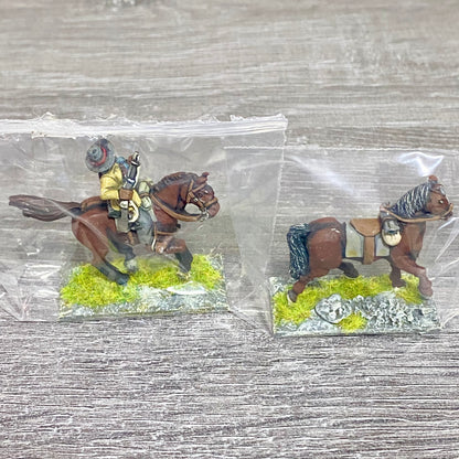 2x 28mm Colonial British Cavalry Mounted Painted Metal Miniatures Zulu War #1