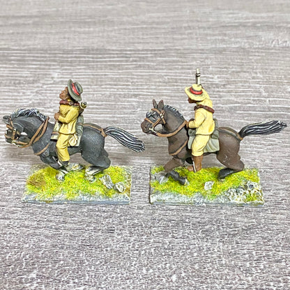 2x 28mm Colonial British Cavalry Mounted Painted Metal Miniatures Zulu War #2