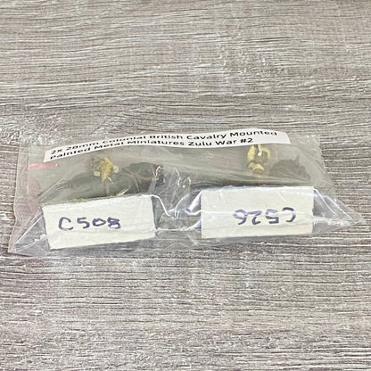 2x 28mm Colonial British Cavalry Mounted Painted Metal Miniatures Zulu War #2