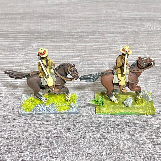 2x 28mm Colonial British Cavalry Mounted Painted Metal Miniatures Zulu War #4