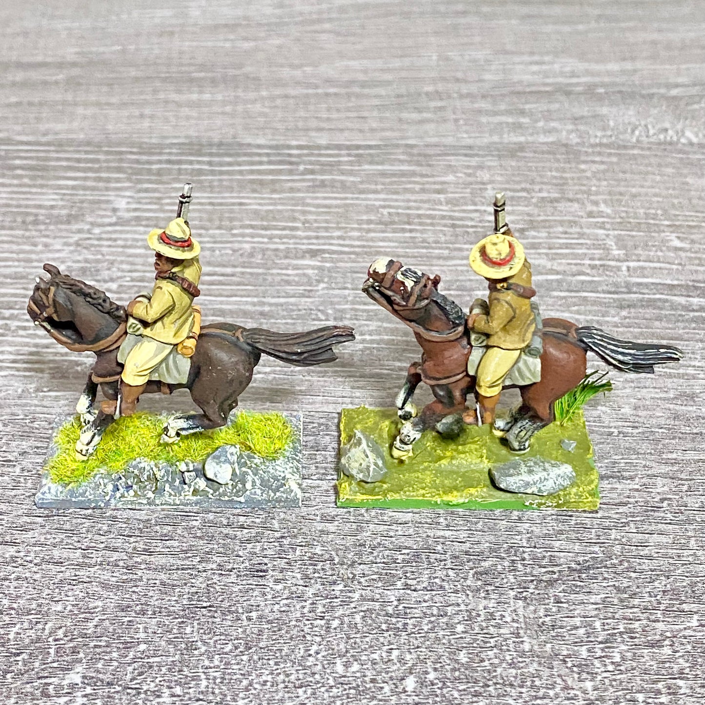 2x 28mm Colonial British Cavalry Mounted Painted Metal Miniatures Zulu War #4