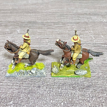 2x 28mm Colonial British Cavalry Mounted Painted Metal Miniatures Zulu War #4