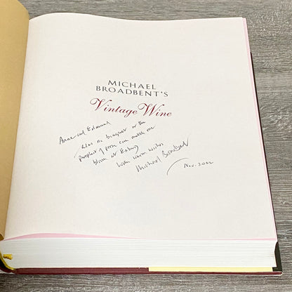 Michael Broadbent's Vintage Wine Hardcover Fifty Years Of Tasting Signed Rare