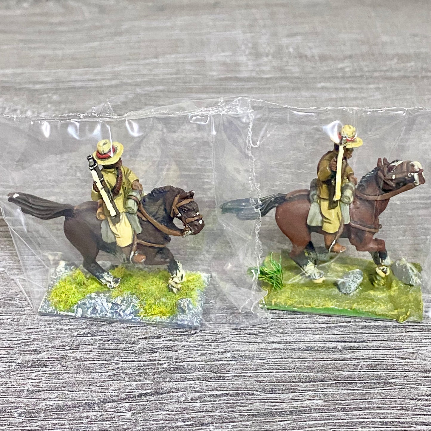 2x 28mm Colonial British Cavalry Mounted Painted Metal Miniatures Zulu War #4