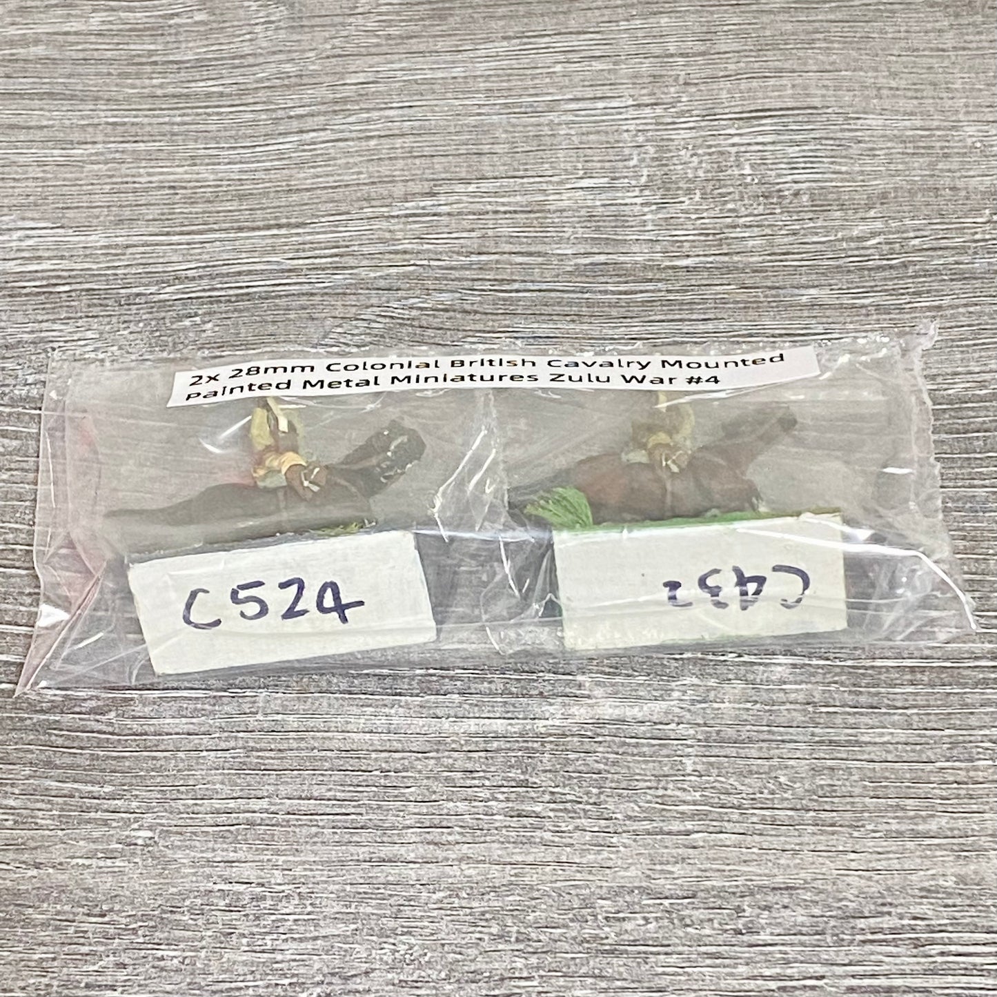 2x 28mm Colonial British Cavalry Mounted Painted Metal Miniatures Zulu War #4