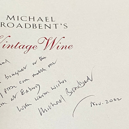 Michael Broadbent's Vintage Wine Hardcover Fifty Years Of Tasting Signed Rare