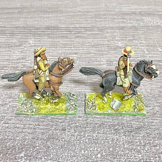 2x 28mm Colonial British Cavalry Mounted Painted Metal Miniatures Zulu War #6