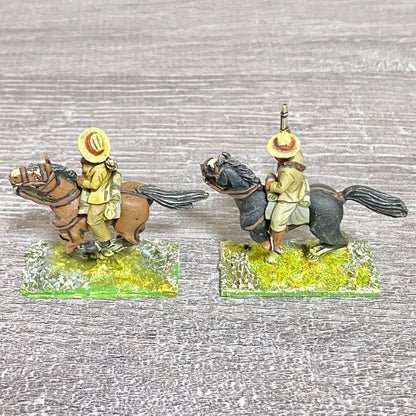 2x 28mm Colonial British Cavalry Mounted Painted Metal Miniatures Zulu War #6