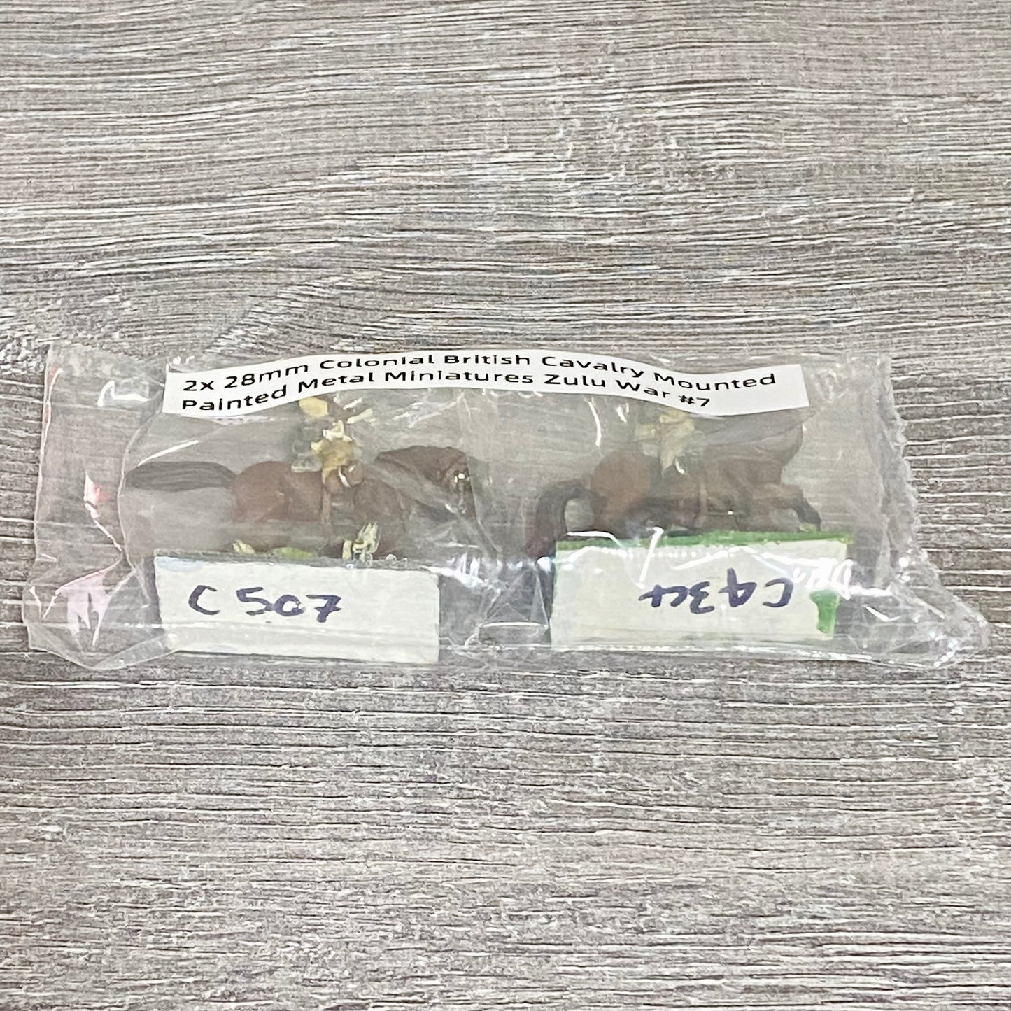 2x 28mm Colonial British Cavalry Mounted Painted Metal Miniatures Zulu War #7