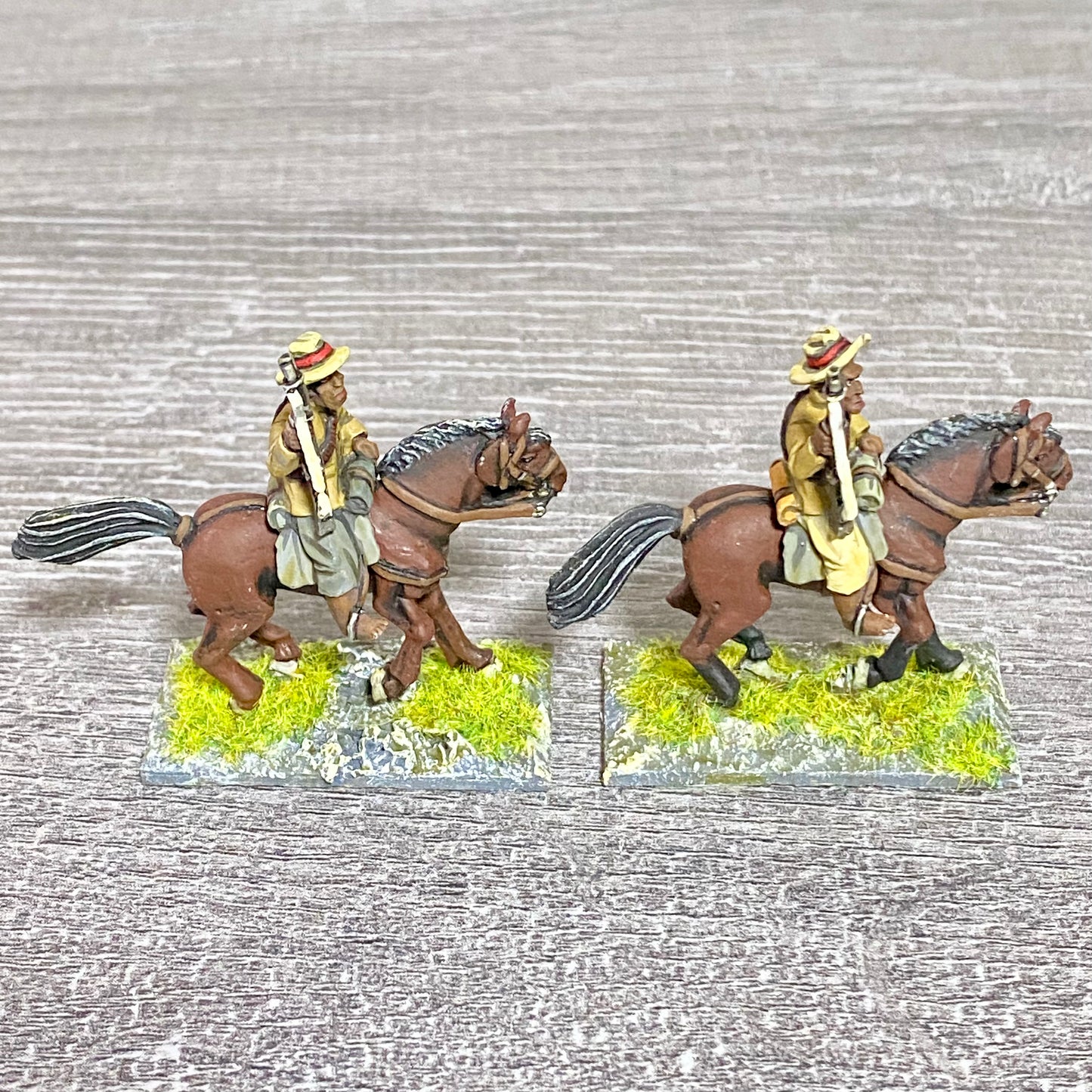 2x 28mm Colonial British Cavalry Mounted Painted Metal Miniatures Zulu War #8