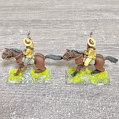 2x 28mm Colonial British Cavalry Mounted Painted Metal Miniatures Zulu War #8