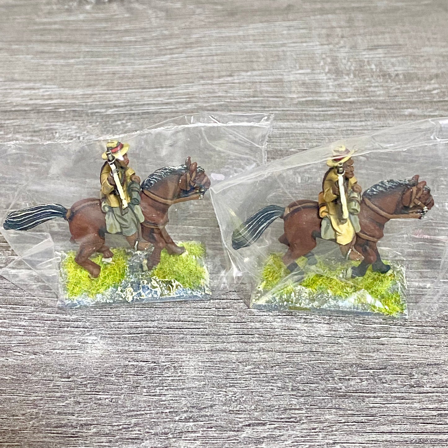 2x 28mm Colonial British Cavalry Mounted Painted Metal Miniatures Zulu War #8