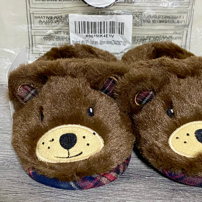 Youngfine Soft Plush Animal Bear Slippers Slip On Shoes Girls Kids UK Size 7/8