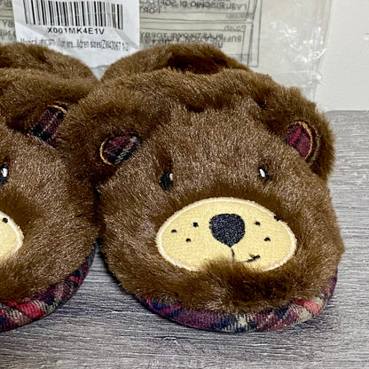 Youngfine Soft Plush Animal Bear Slippers Slip On Shoes Girls Kids UK Size 7/8