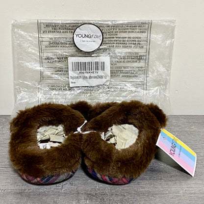 Youngfine Soft Plush Animal Bear Slippers Slip On Shoes Girls Kids UK Size 7/8