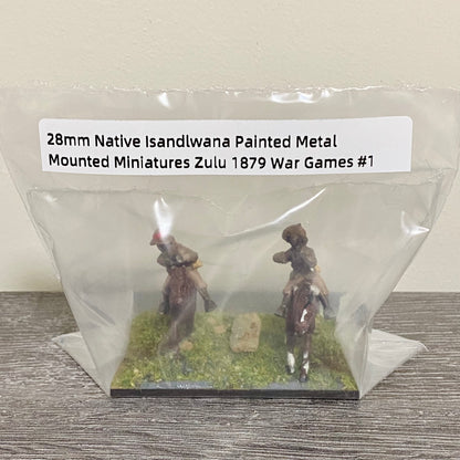 28mm Native Isandlwana Painted Metal Mounted Miniatures Zulu 1879 War Games #1