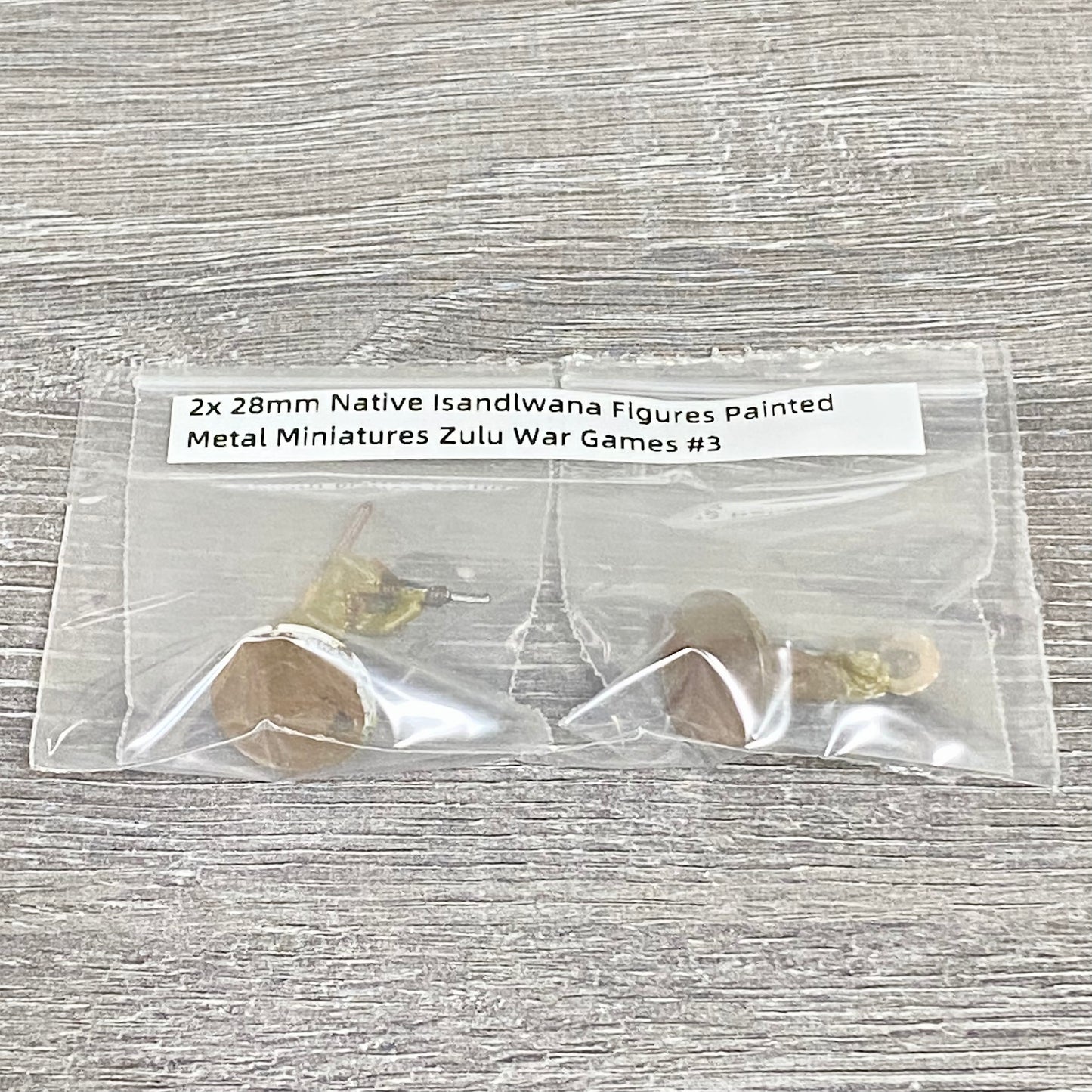 2x 28mm Native Isandlwana Figures Painted Metal Miniatures Zulu War Games #3