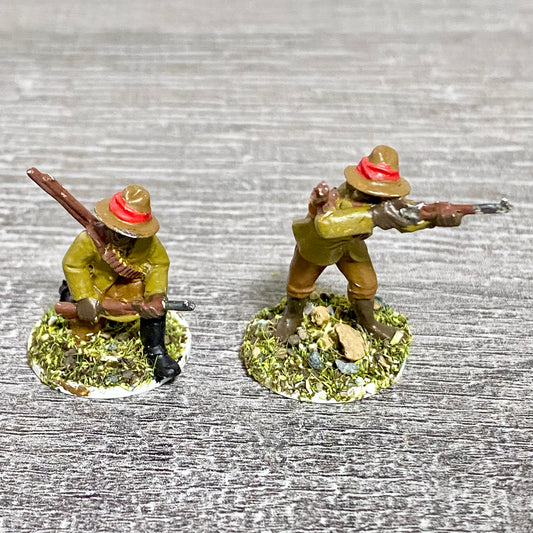 2x 28mm Native Isandlwana Figures Painted Metal Miniatures Zulu War Games #5