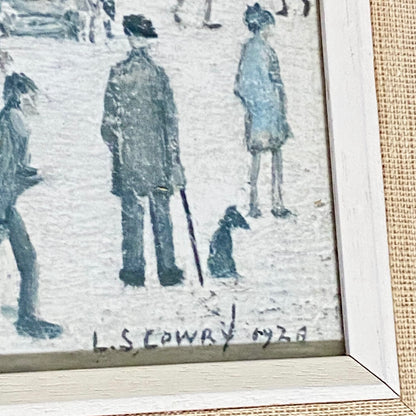 Vintage Outside The Mills Northern England Print Plate Signed L S Lowry Framed