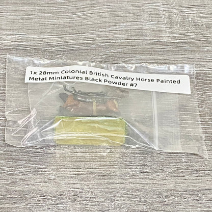 1x 28mm Colonial British Cavalry Horse Painted Metal Miniatures Black Powder #7