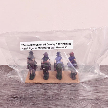28mm ACW Union US Cavalry 1867 Painted Metal Figures Miniatures War Games #1