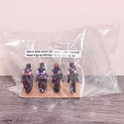 28mm ACW Union US Cavalry 1867 Painted Metal Figures Miniatures War Games #2