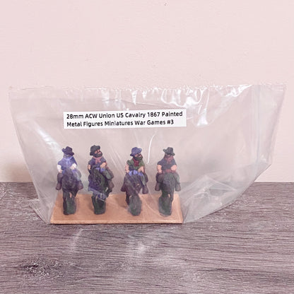 28mm ACW Union US Cavalry 1867 Painted Metal Figures Miniatures War Games #3
