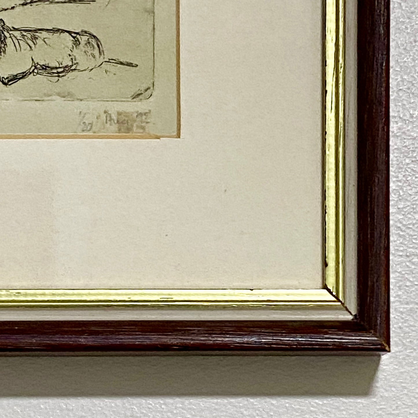 Vintage Cows Etching Signed Sarah Lewthwaite 1992 No.1 / 20 Framed & Glazed Rare