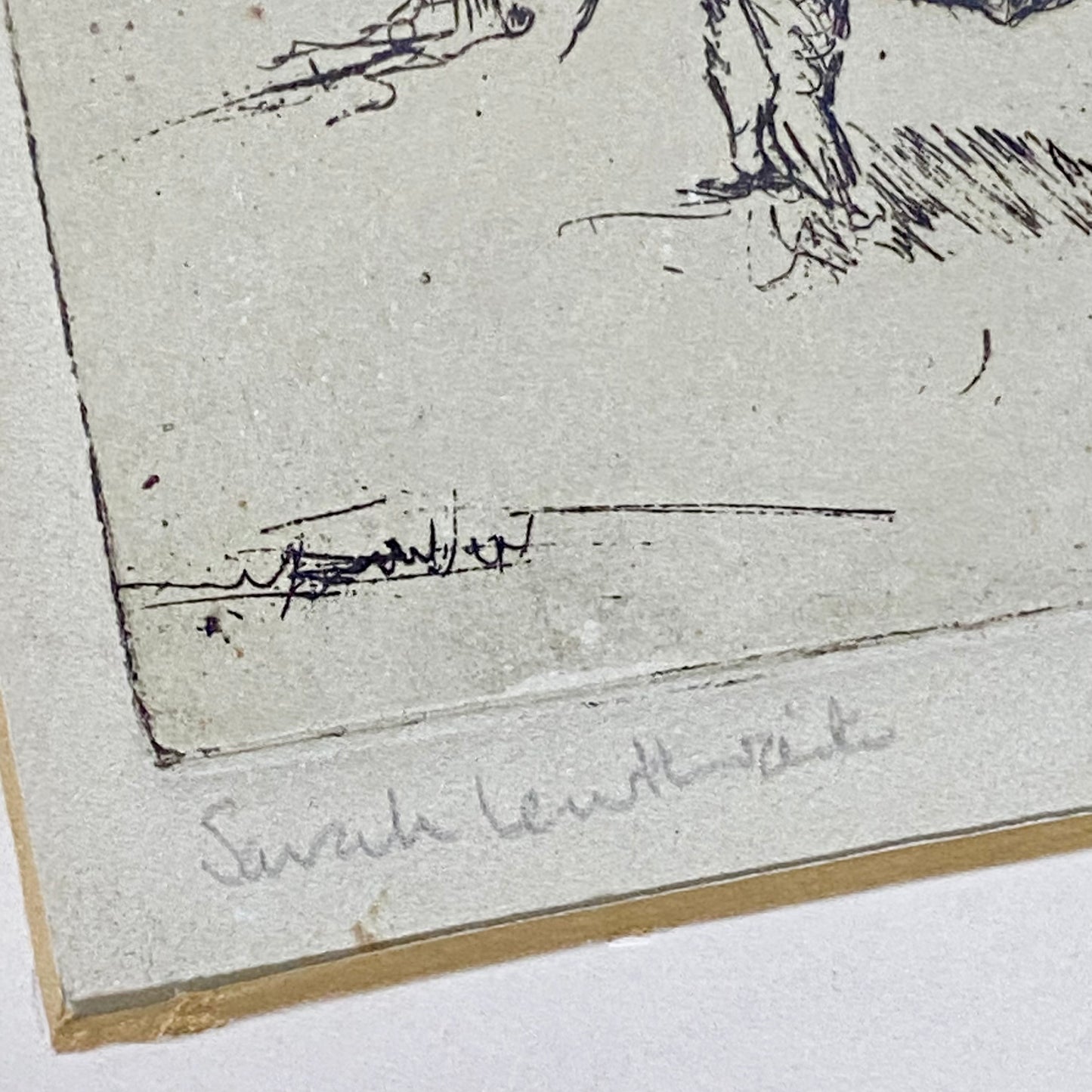 Vintage Cows Etching Signed Sarah Lewthwaite 1992 No.1 / 20 Framed & Glazed Rare