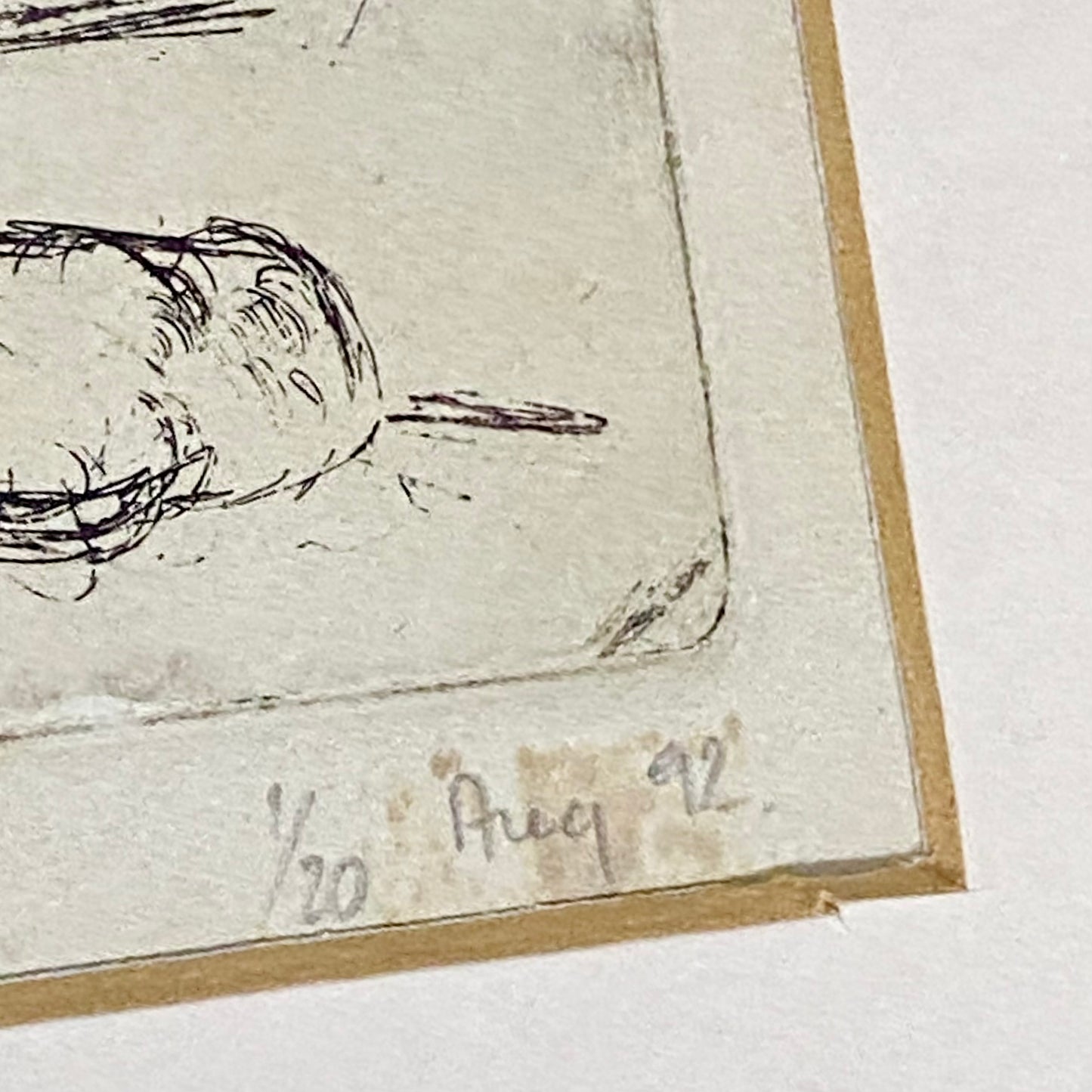 Vintage Cows Etching Signed Sarah Lewthwaite 1992 No.1 / 20 Framed & Glazed Rare