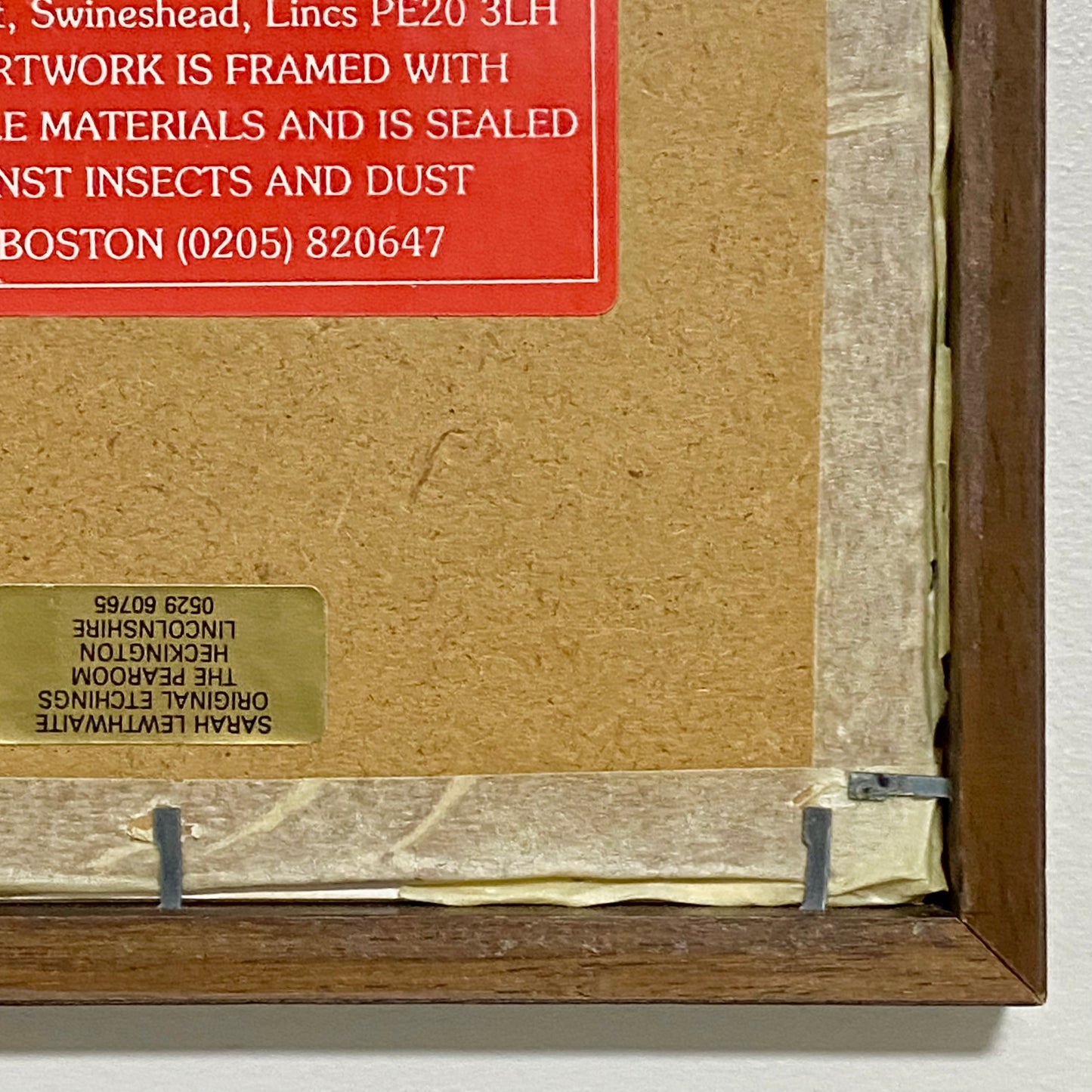 Vintage Cows Etching Signed Sarah Lewthwaite 1992 No.1 / 20 Framed & Glazed Rare