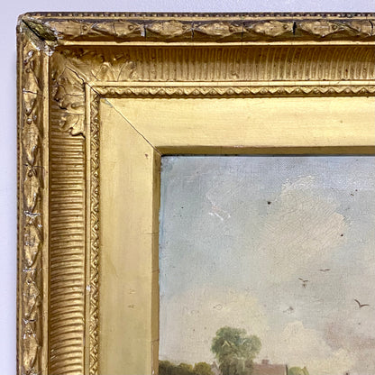 Antique 19th Century Horse & Foal Oil On Canvas Painting Signed E R Smyth Framed